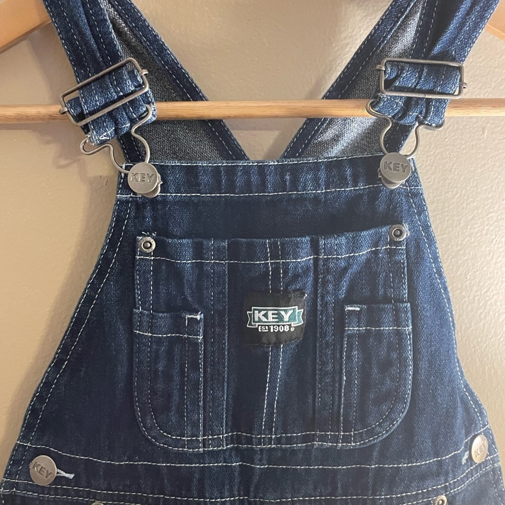 Key Brand Denim Bib Overalls Blue Jean Boys Size 5